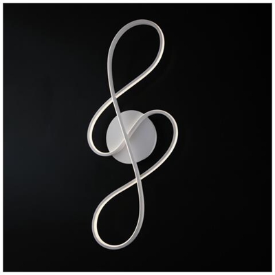 Plafoniera In Metallo Violino Verniciato Bianca Con Led Integrato