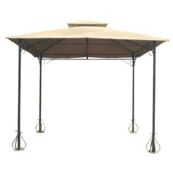 Gazebo In Acciaio Verniciato Copertura Poliestere Colore Beige 300x300 Cm precio