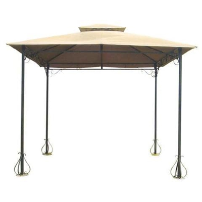 Gazebo In Acciaio Verniciato Copertura Poliestere Colore Beige 300x300 Cm