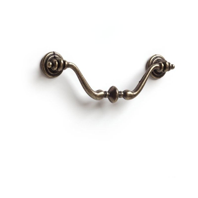 Maniglia classica, Zama, Bronzo Antico, 96 mm interasse. Marchio REI