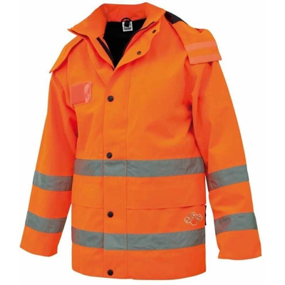 GIACCONE ALTA VISIBILITÀ - 88% Poliestere 12% Poliuretano | NEUTRO (SENZA PERSONALIZZAZIONE) - XS - Arancio - Arancio