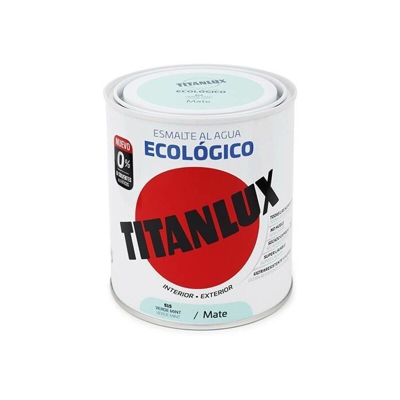 Smalto Ecologico Opaco Mate Acqua Titanlux | 750 mL - 515 verde menta - 515 verde menta