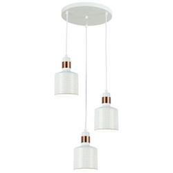 Sospensione Moderna Sospesa Bianca 3 Luci, E27 en oferta
