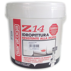 Saratoga z14 funghalt 4lt pittura idropittura antimuffa resa 48-56mq (1 mano) en oferta