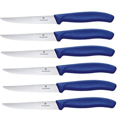 Victorinox Swiss Classic Coltelli da Bistecca 6 Pezzi Blu