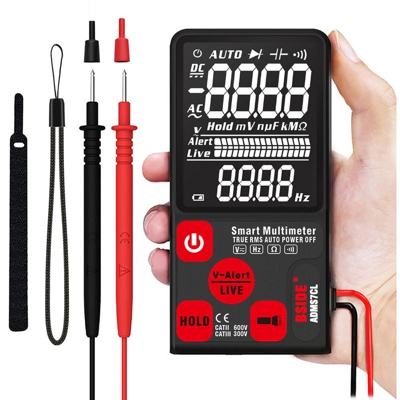 ADMS7CL 3,5 pollici Intelligent automatico multimetro digitale AC / DC Resistenza di tensione Misuratore di frequenza vero RMS EBTN LCD 6000 Punti