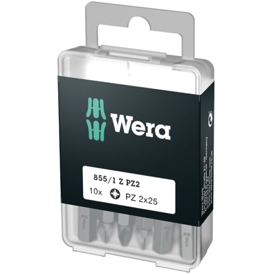 Wera 855/1 Z DIY Inserti Pozidriv, PZ 1 x 25 mm (10 Bits pro Box) - 05072403001