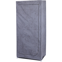Armadio guardaroba in non-woven con struttura in acciaio - con ripiano interno - COLORE GRIGIO CON STAMPA 75x50x160Cm en oferta
