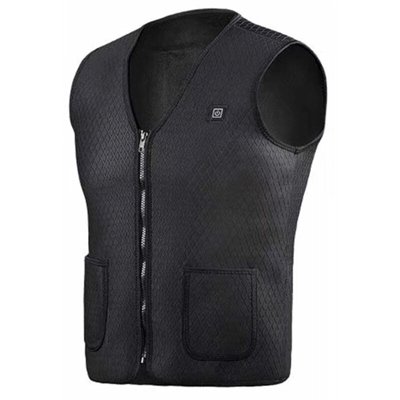 Gilet riscaldato con ricarica USB Gilet riscaldato intelligente (senza batteria esterna) Neoprene nero,L - L
