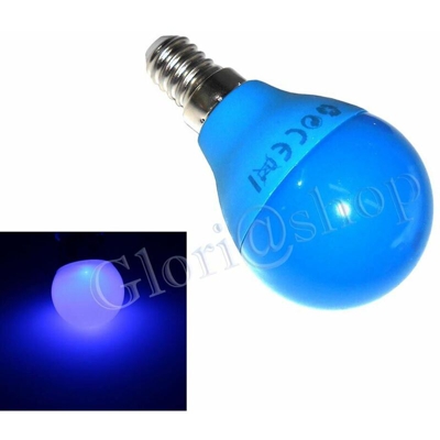 Each - Lampadina Led Luce Blu 4w E14 .lampadine Colorate Lampada Sfera Color Decorazioni