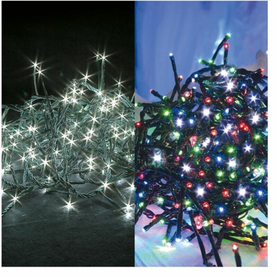 Luci di Natale 600 led Bianco Multi 2 in 1 48 mt Ip44