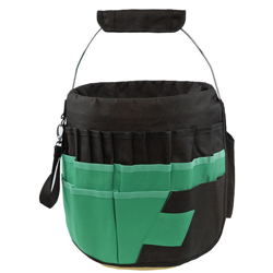 Asupermall - Borsa a secchiello multifunzione 42 tasche per attrezzi da giardino spedita senza secchio verde con nero en oferta