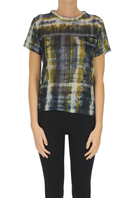 Texture tie dye fabric blouse