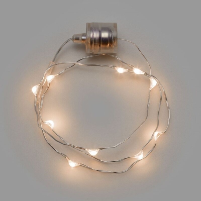 Lotti Importex - Collana brilly 10 microled luce calda cavo argento bracciale a batteria colorate
