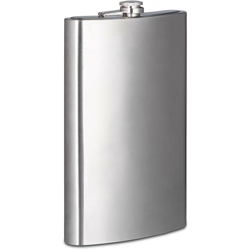 Fiaschetta XXL, in Acciaio, Bottiglia con 1,8 Litri di Volume, Aspetto Classico, Design Elegante, argento en oferta