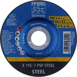 Pferd - Disk Sbavatura Ps-Forte Per La Lavorazione Di Acciaio E Ghisa, Ø X Spessore. 115 X 7.2 Mm Modello Bent, Velocità Massima. 13 300 Giri / Min en oferta