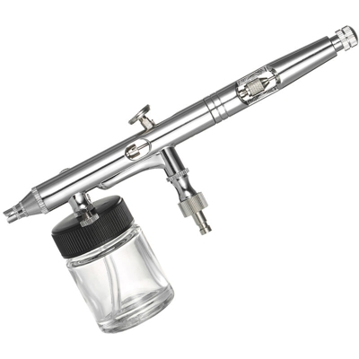 KKmoon Professional Multi-Purpose alimentazione laterale a doppia azione Airbrush Kit Set regolabile Air Control 0,25 millimetri 7cc & 22CC trigger