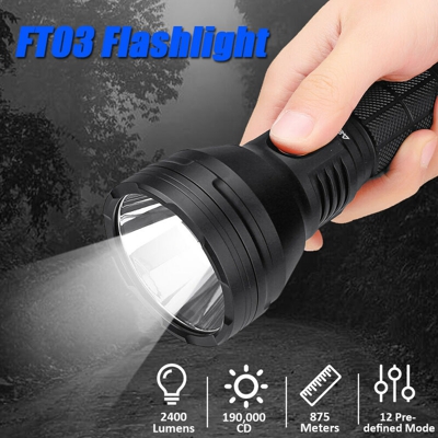 Astrolux FT03 SST40-W Torcia tattica impermeabile 2400 Lumen 875 Metri Torcia militare LED Torcia Lampade (6500K)