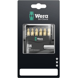 Wera Bit-Check 7 TiN PZ Universal 1 SB, 7 pezzi - 05073538001 en oferta