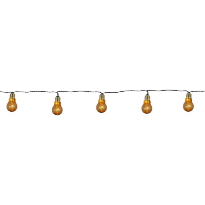 Star - Ghirlanda decorativa a LED 5 lampadine ambra a batterie