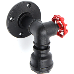 Vintage Wall Sconce Water Pipe Faucet Style Lamp Fixiture (senza lampadina) nera características