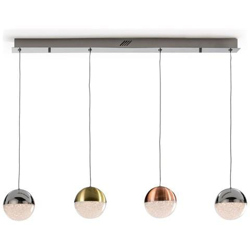 Sospensione A Soffitto A Barra Dimmerabile A Led Integrata Con Telecomando Cromo, Ottone, Rame en oferta
