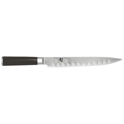 Coltello Trinciante Stretto Olivato Cm 23 Linea Shun Classic Di Kai In Acciaio Damasco Con Manico In Legno Pakka en oferta