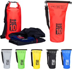 Zaino impermeabile Ocean Pack 10 L borsa stagna dry bag sacca ultraleggera per kajak vela sci rosso precio