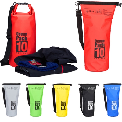 Zaino impermeabile Ocean Pack 10 L borsa stagna dry bag sacca ultraleggera per kajak vela sci rosso