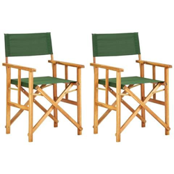 Sedie Da Regista 2 Pz In Legno Massello Di Acacia Verde en oferta