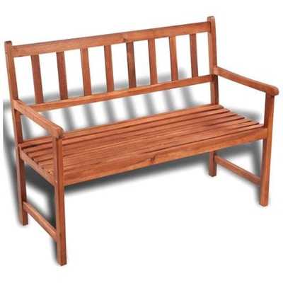 Panchina da Giardino 120 cm in Legno Massello d'Acacia