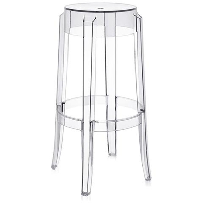 Sgabello Moderno X2 Alto Cucina Soggiorno Trasparente Policarbonato