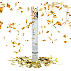 Cannone spara coriandoli 40 cm, gittata 6-8 m, idea regalo decorazione matrimoni feste, colore oro precio