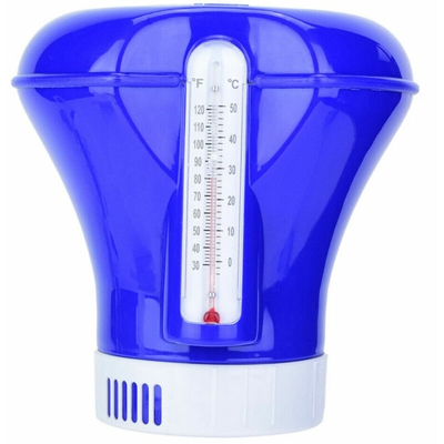 Piscina blu con un termometro 8 pollici, dosaggio automatico piu pulito