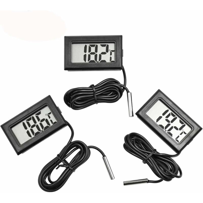 LITZEE Set di 3 termometri LCD per acquari, termometro digitale digitale con sonda impermeabile per acquari, terrari e vivai