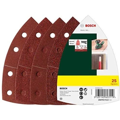 Bosch Accessories 2607017112 KIT Multi carta abrasiva a strappo, perforato Grana 40, 80, 120, 180 (L x L) 102 mm x 62.9