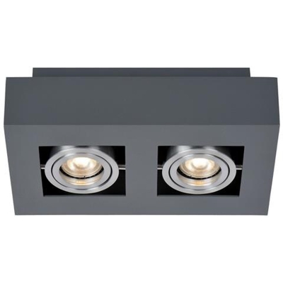 Luce Moderna In Alluminio Nero A Montaggio Superficiale 2, Gu10