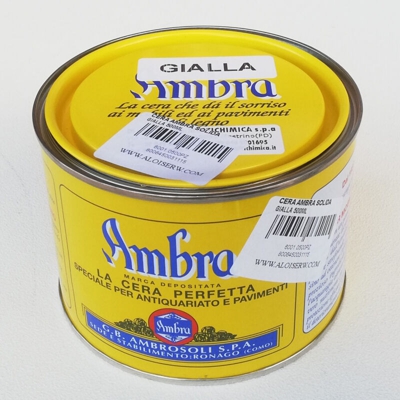 Machieraldo Gustavo - CERA LEGNO AMBRA SOLIDA MARRONE ml 500 AMBROSOLI