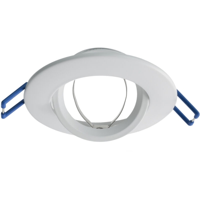 Zeitnet Inc. - Porta faretto bianco incasso tondo orientabile luce LED soffitto GU10 GU5.3 75mm