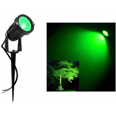 Picchetto led da giardino 5w nero luce verde orientabile faretto luci esterno