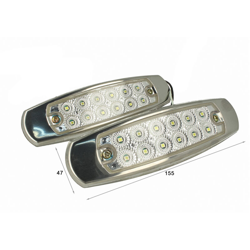 Carall - Kit Luci Fanali Bianco Freddo 24V 12V Luci Ingombro Cortesia Targa Cupola Cappa Del Camion Bus Barca Furgone precio
