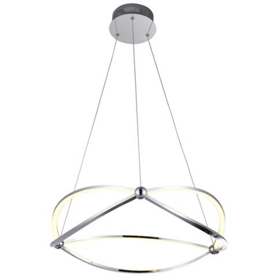 Lampada A Sospensione A Led Integrata, Cromata