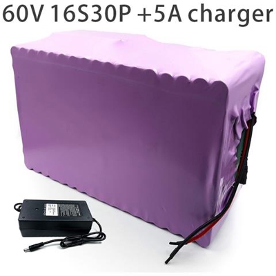 105ah 16s30p 60v Batteria E-bike Ebike Bicicletta Elettrica Li-ion Motocicletta Triciclo Personalizzabile 410 X 260 X 150 Mm