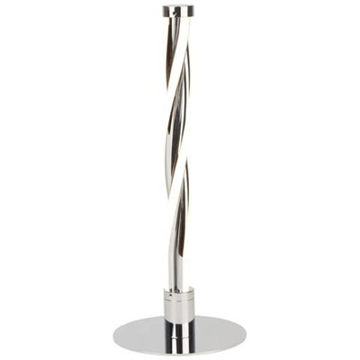 Lampada Da Tavolo A Led Integrata 1 Luce Grigia, Cromata, Bianca