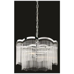 Sospensione A Soffitto A 2 Luci Cromate, Aste In Vetro Trasparente, E14 características