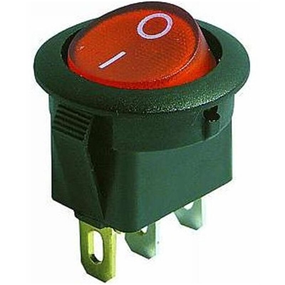 Universale - Interruttore Luminoso Unipolare Rosso 3C 16A 17mm ferri da stiro e macchina del caffe