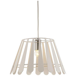 Sospensione A Soffitto 1 Luce E27 Bianca, Cromo Lucido en oferta