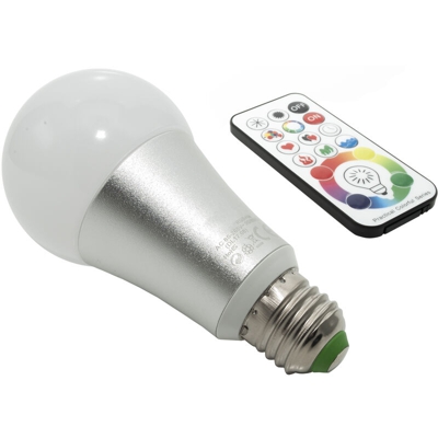 Planetitaly - Lampadina LED RGBW 16W attacco E27 multicolore cromoterapia telecomando IR 220V