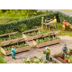 0014025 H0 primavera aiuole con dei cavi Modello taglio laser - Noch en oferta