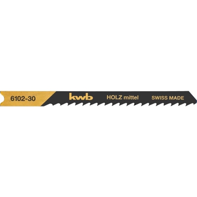KWB Lame per seghetto alternativo, lavorazione di legno, dente rettificato, acciaio al carbonio HCS, medio - 610230